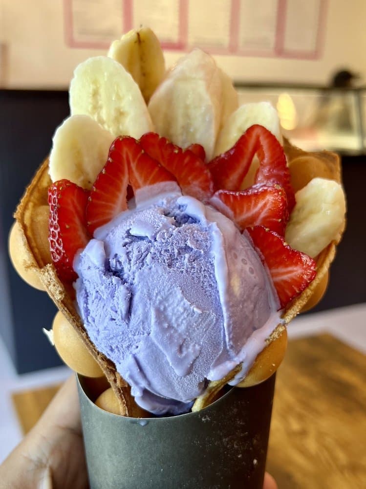 Ice Dream signature egg puff ice cream cone